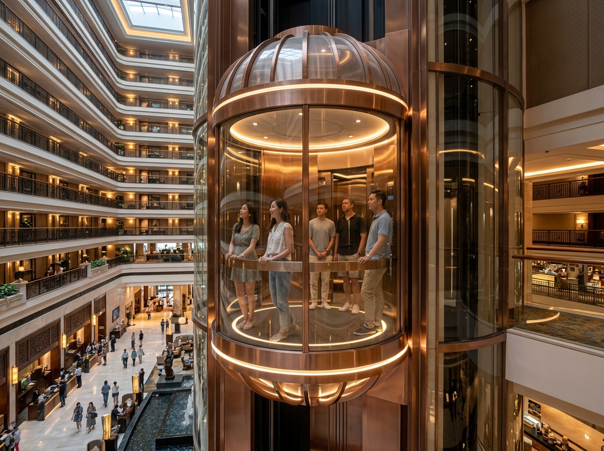 Vertikol Panoramic Glass Capsule Elevator Real Picture