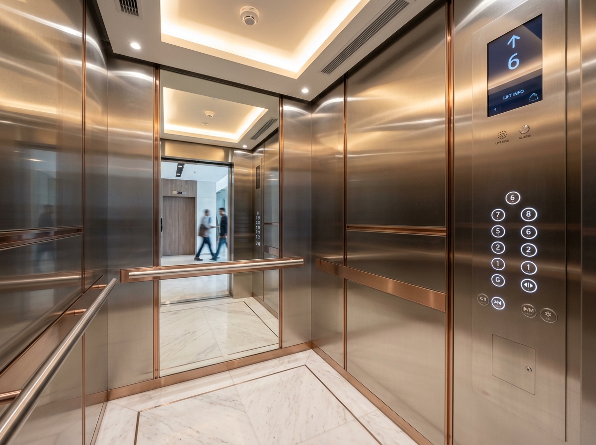 Vertikol MRL Gearless Elevator Cabin